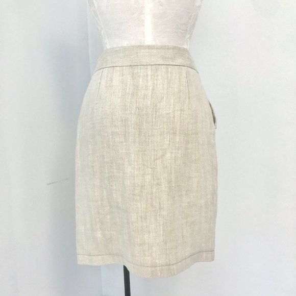 Jenni Kayne Silk Linen Pencil Skirt - Picture 5 of 11